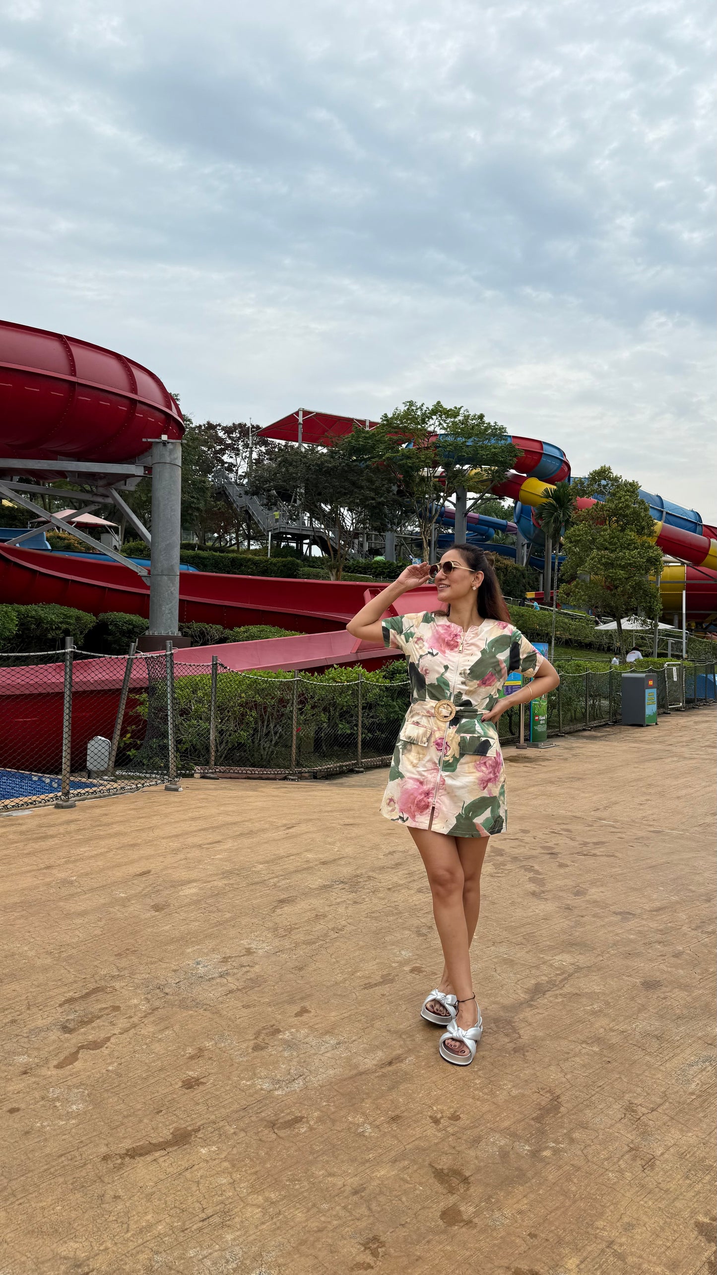 Divasana Rosette dress (Safari)