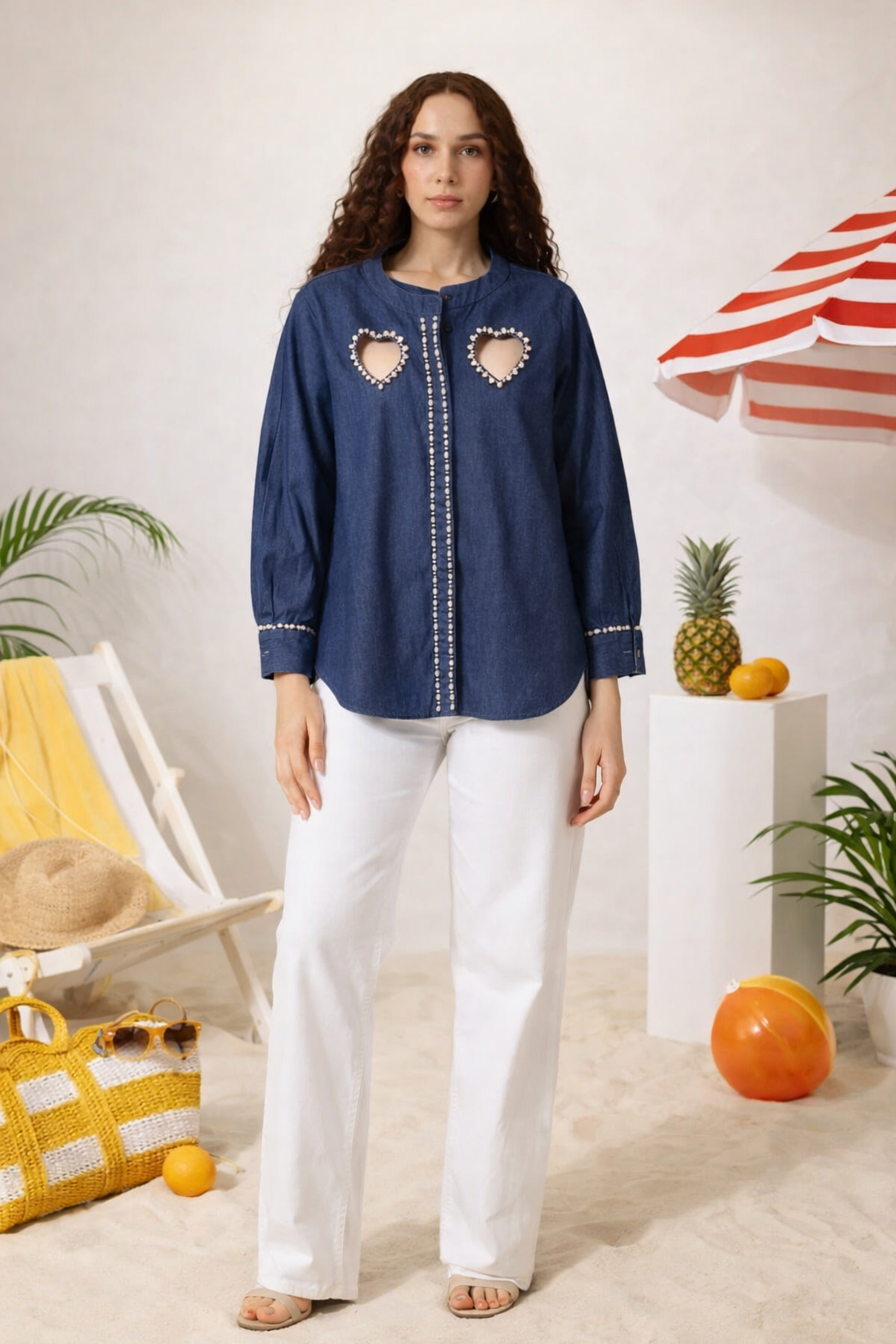 Indigo Glam Heart Shirt