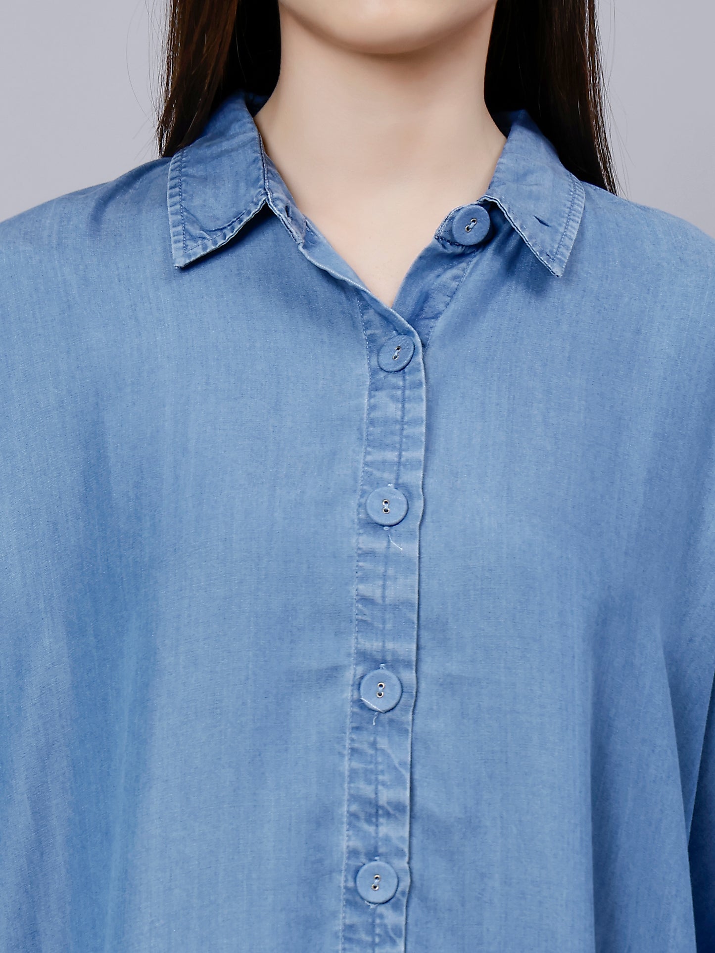 DENIM KAFTAN SHIRT