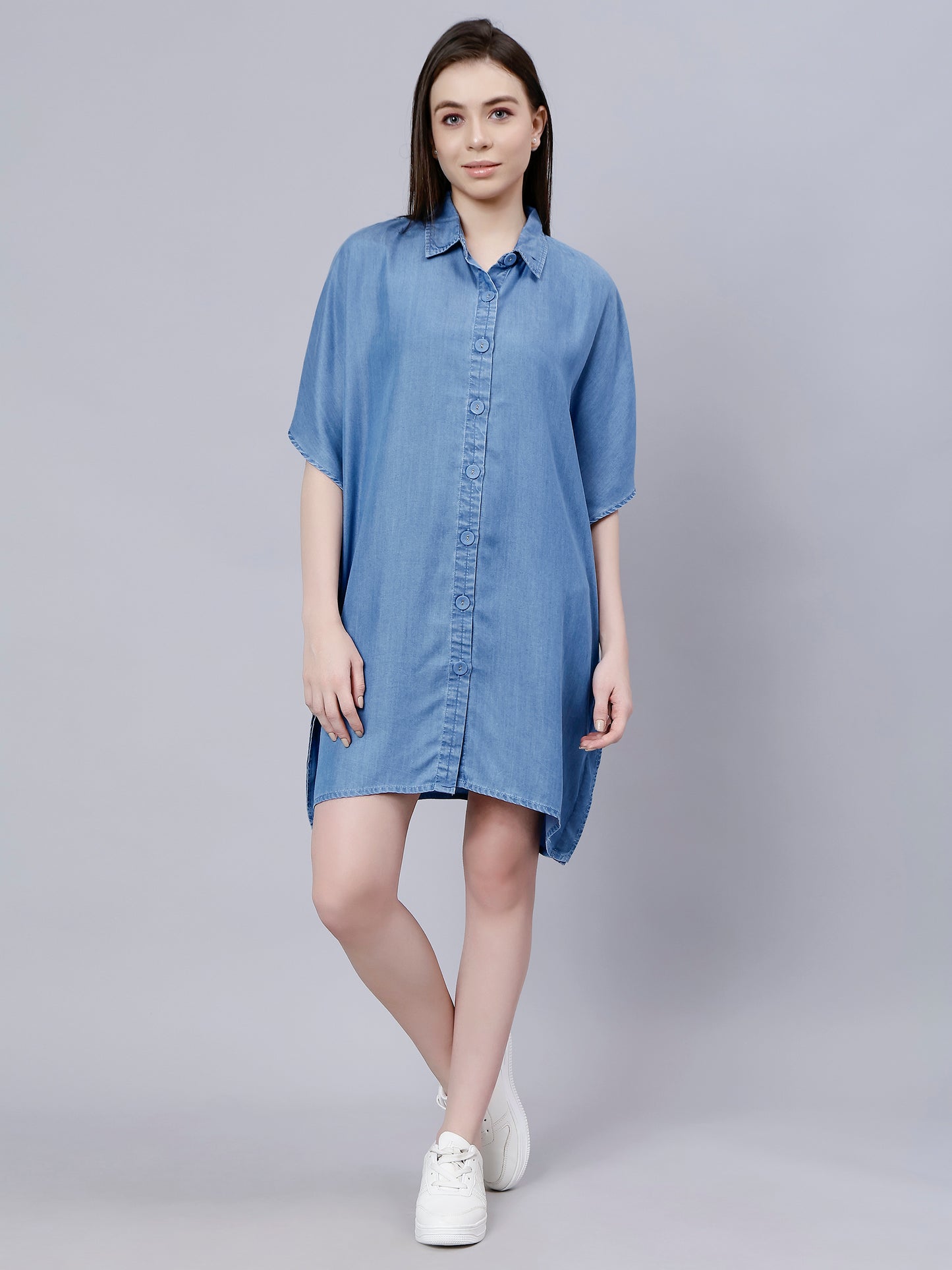 DENIM KAFTAN SHIRT