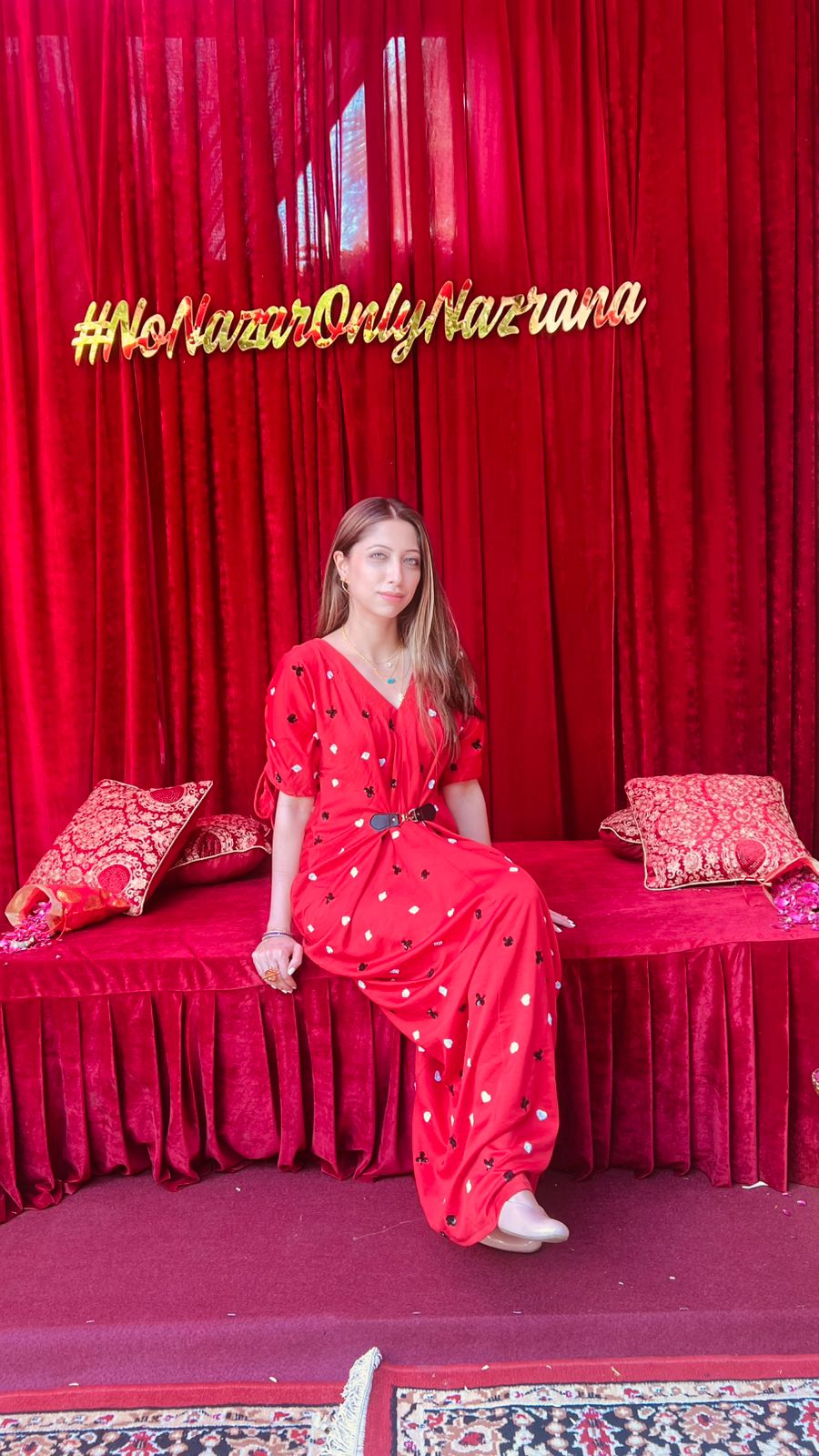 Red Satin Card Dress