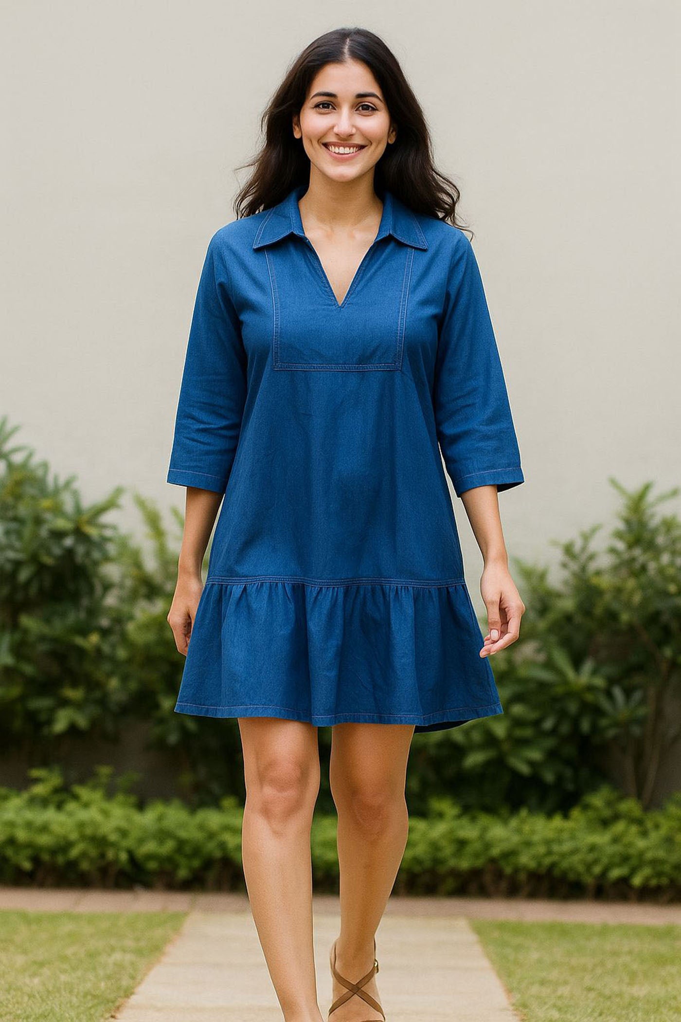 Indigo Swing Dress