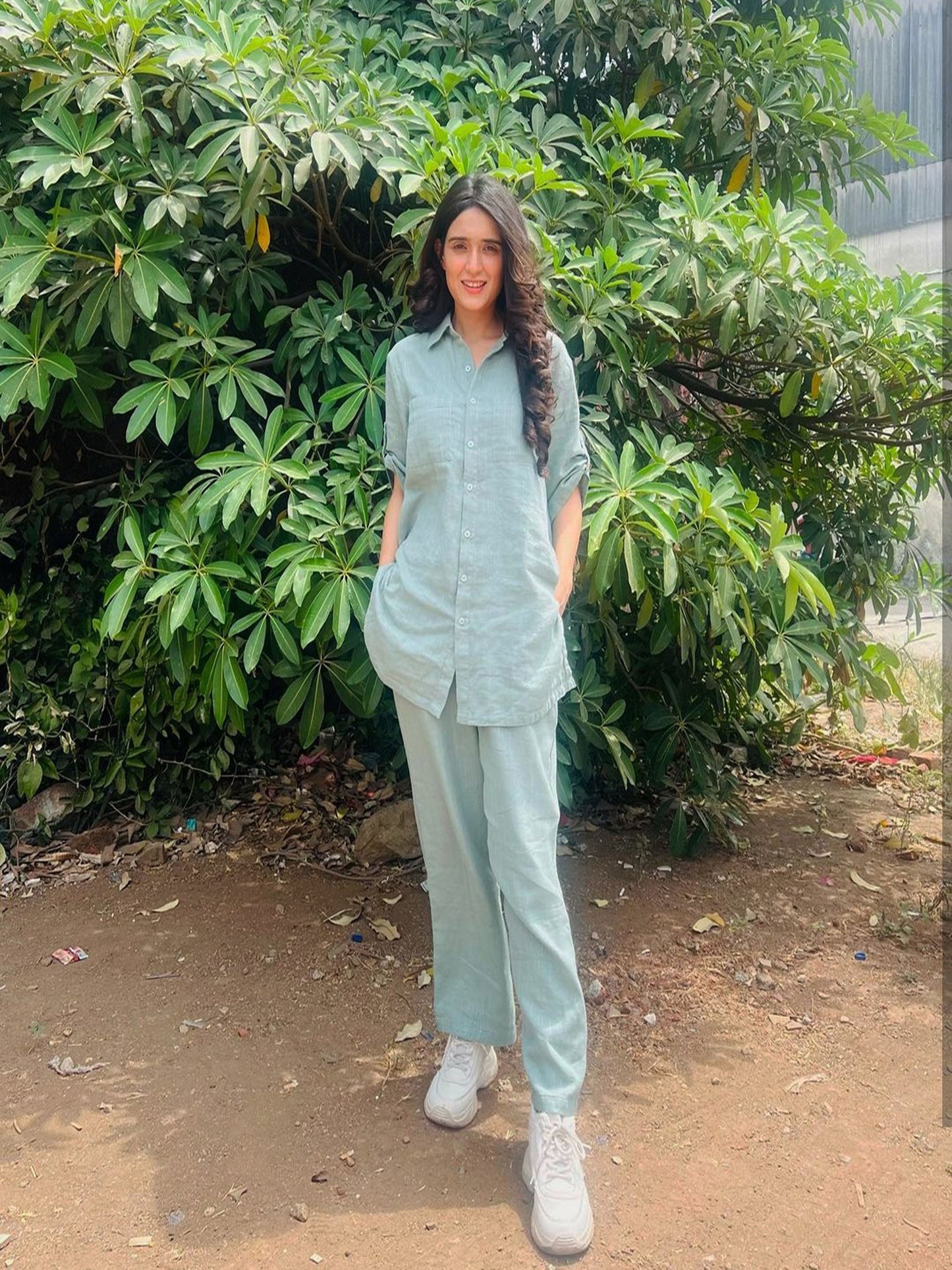 COTTON LUREX COORD SET