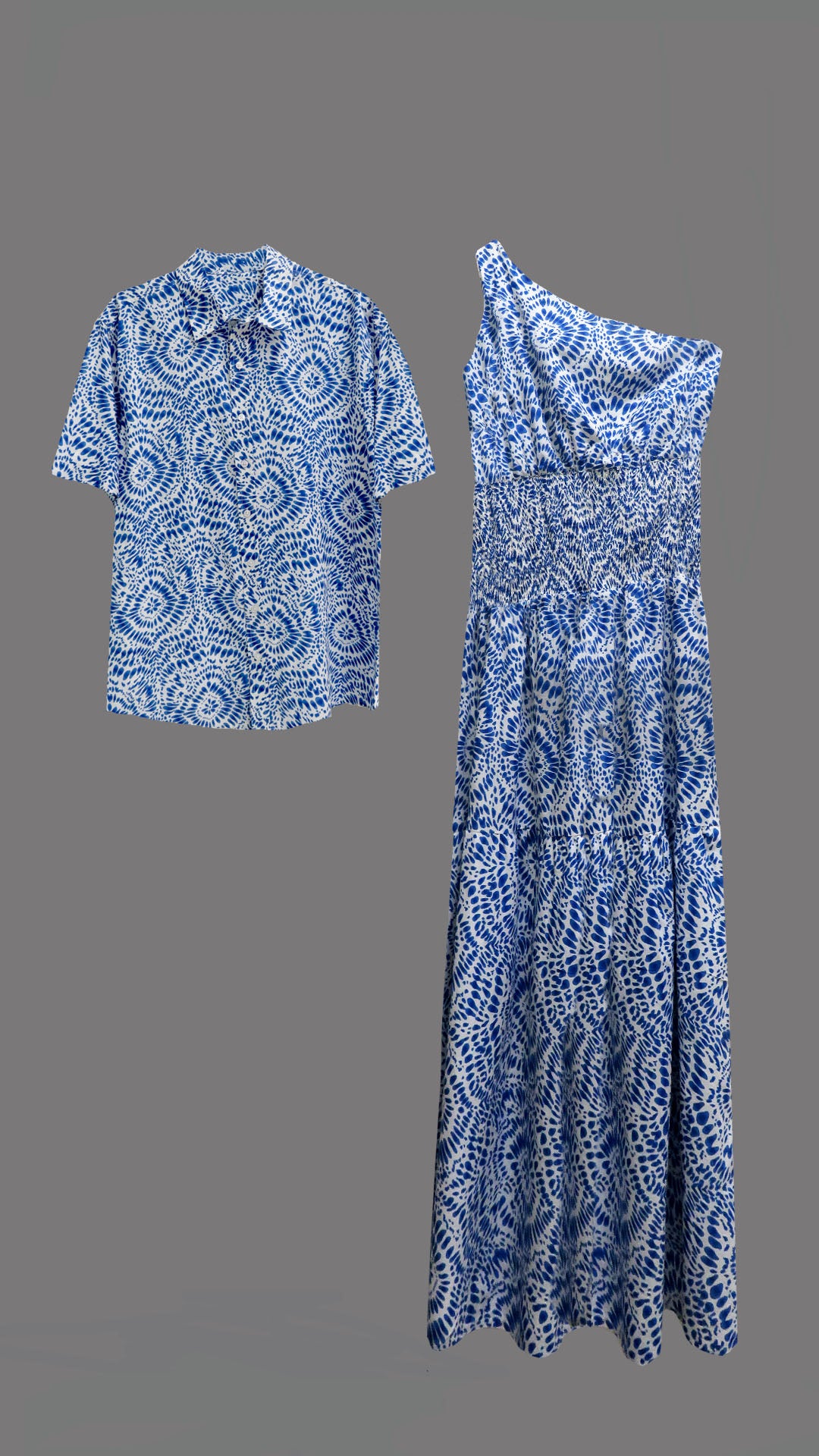 Ocean Blue Printed Twinning Set