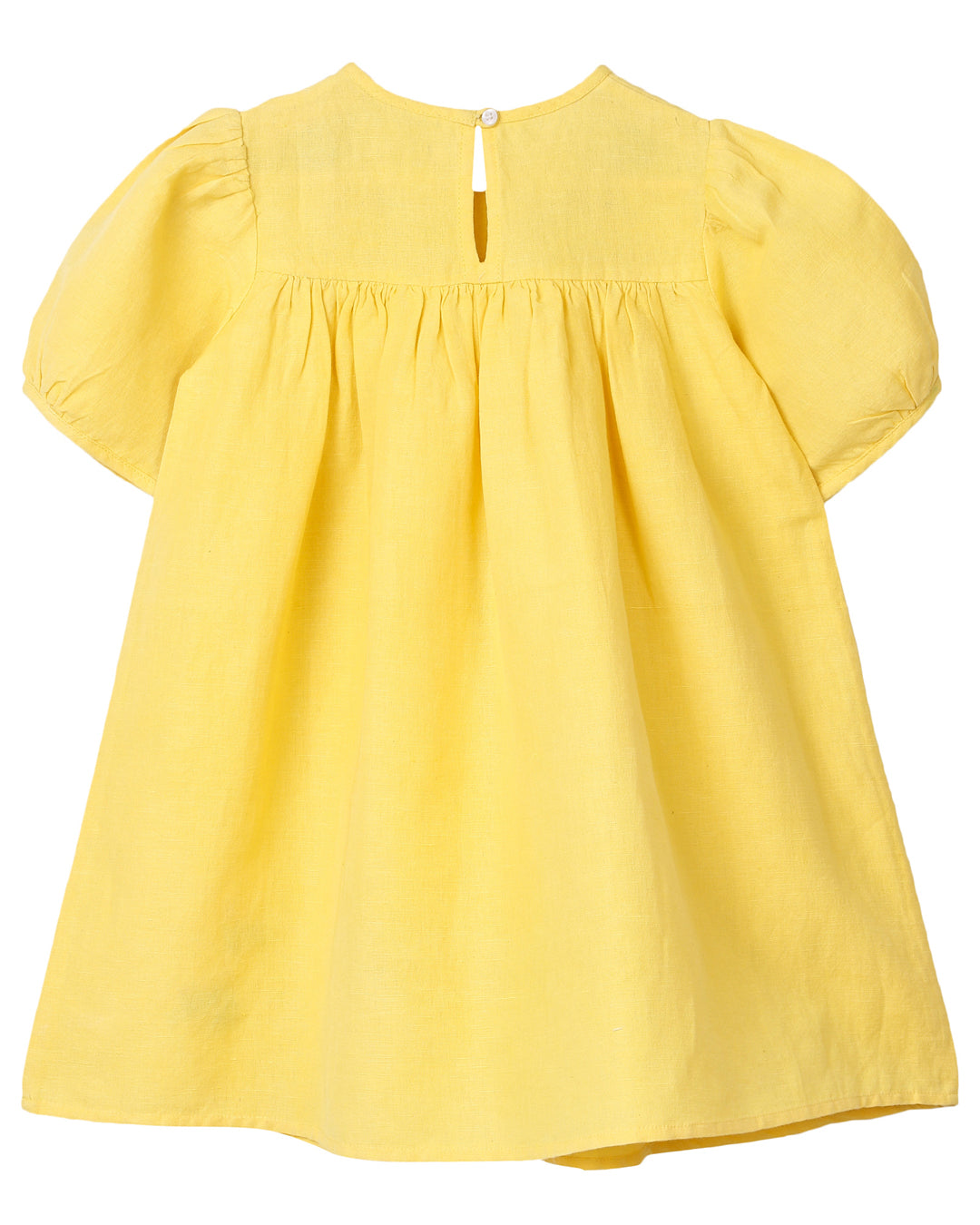 Linen Dress In A Vibrant Yellow