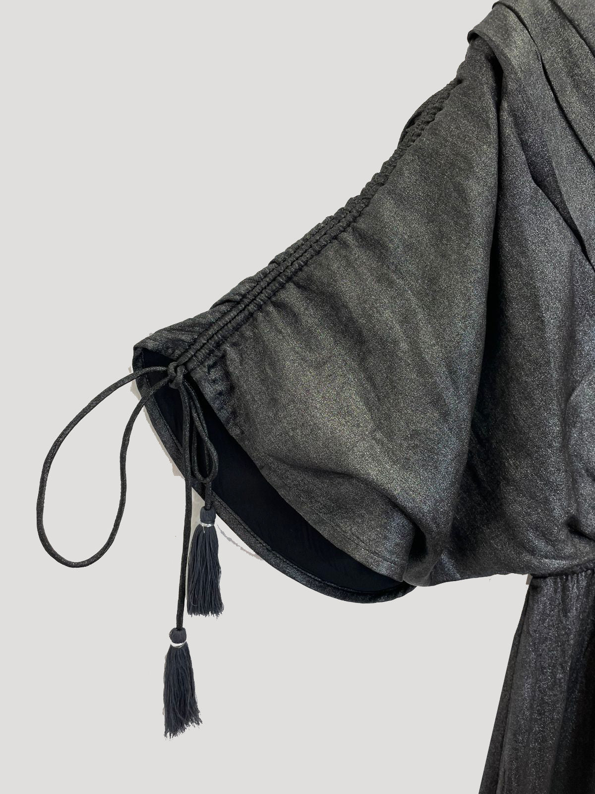 Black Satin One Shoulder Dress