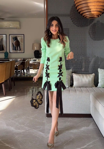 Lime Bow Dress