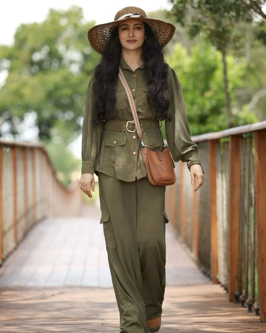 Shalini  Passi X Olive Safari Trail Coord