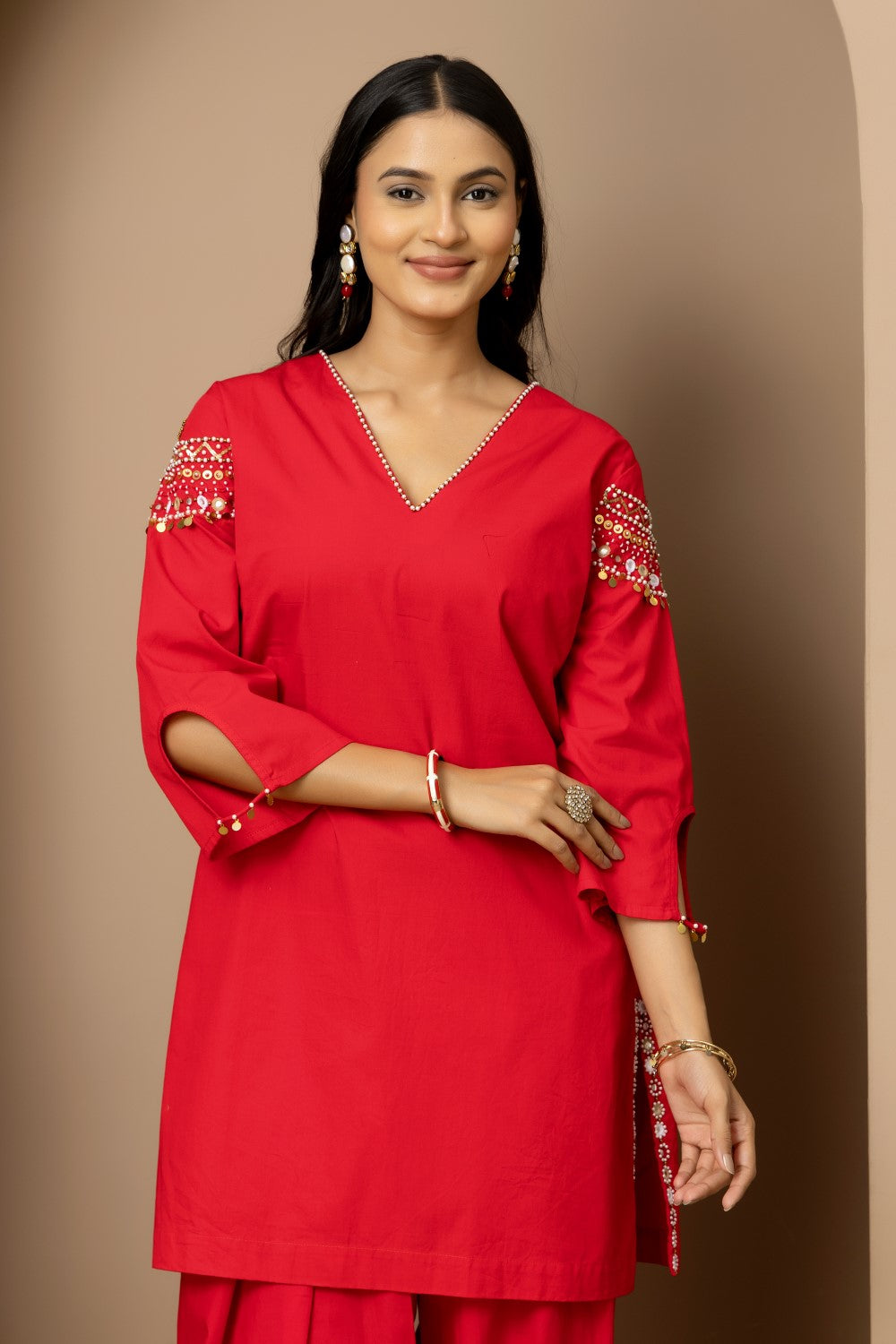 Ruby Mirror Kurta Set
