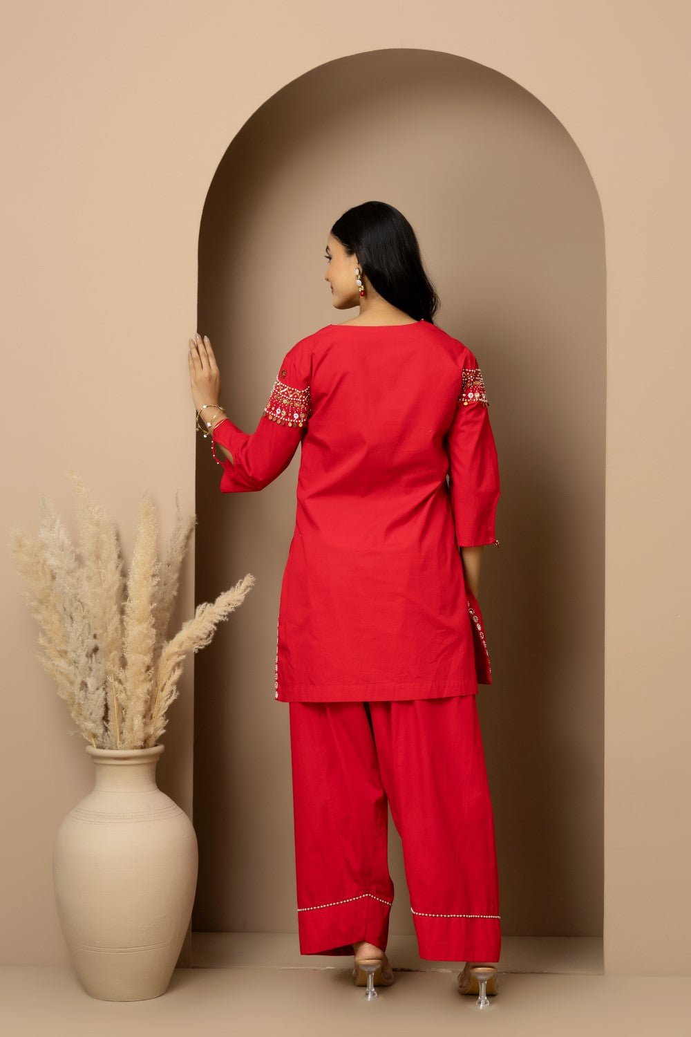 Ruby Mirror Kurta Set