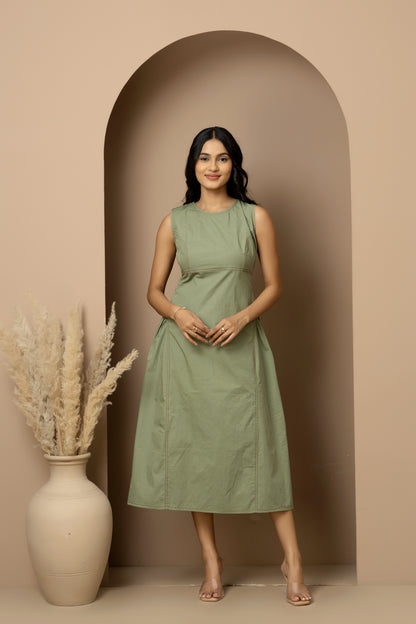 Green sage dress