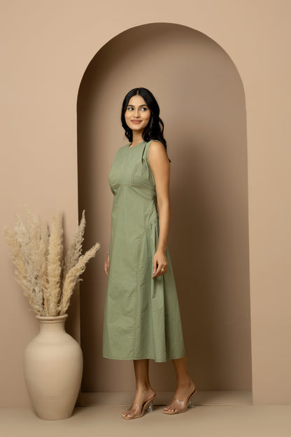 Green sage dress