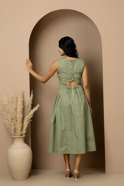 Green sage dress