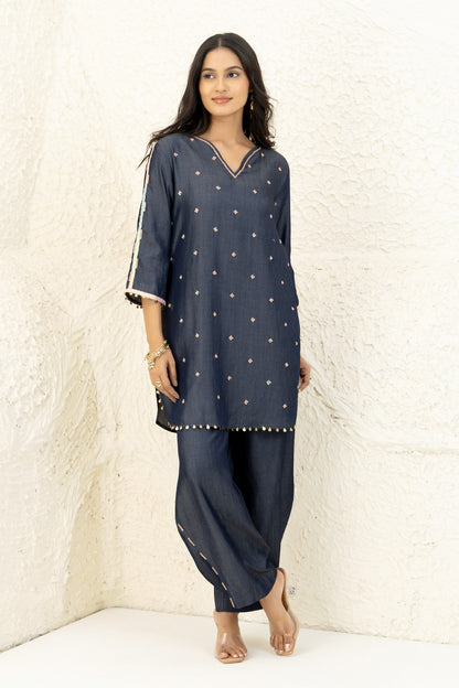 Midnight Embroidered Co-ord Set