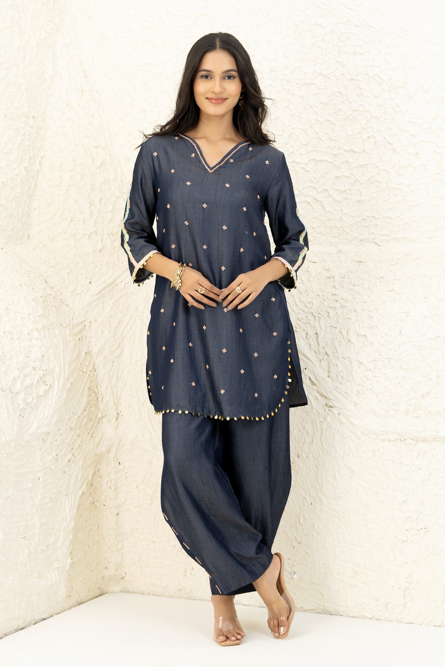 Midnight Embroidered Co-ord Set
