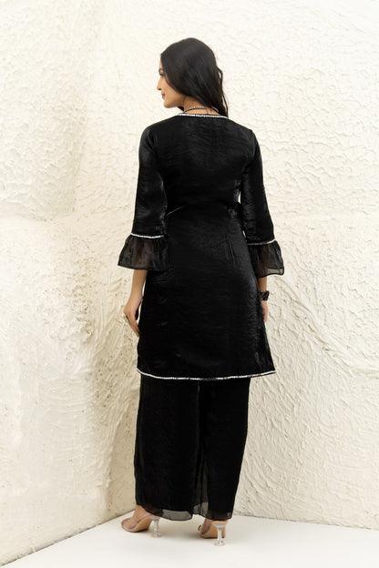 Black lace co-ord set