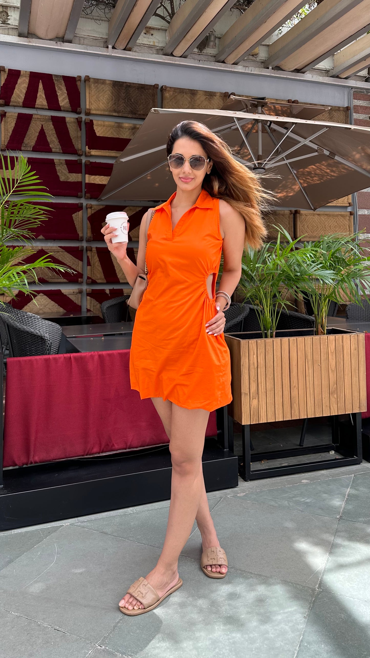 Tangerine Short Dress