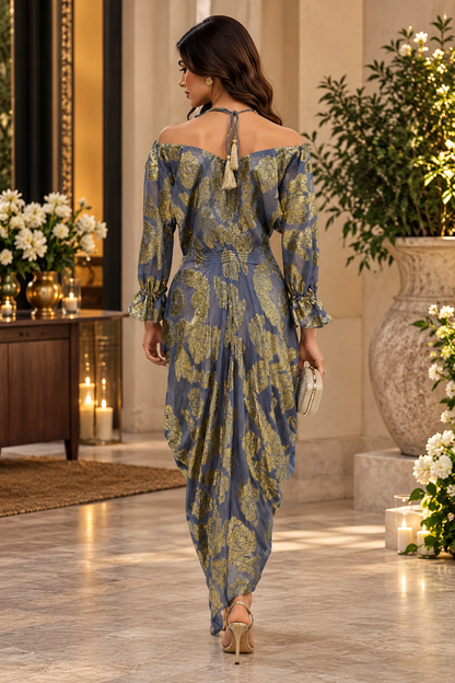 Golden Muse Kaftan Dress
