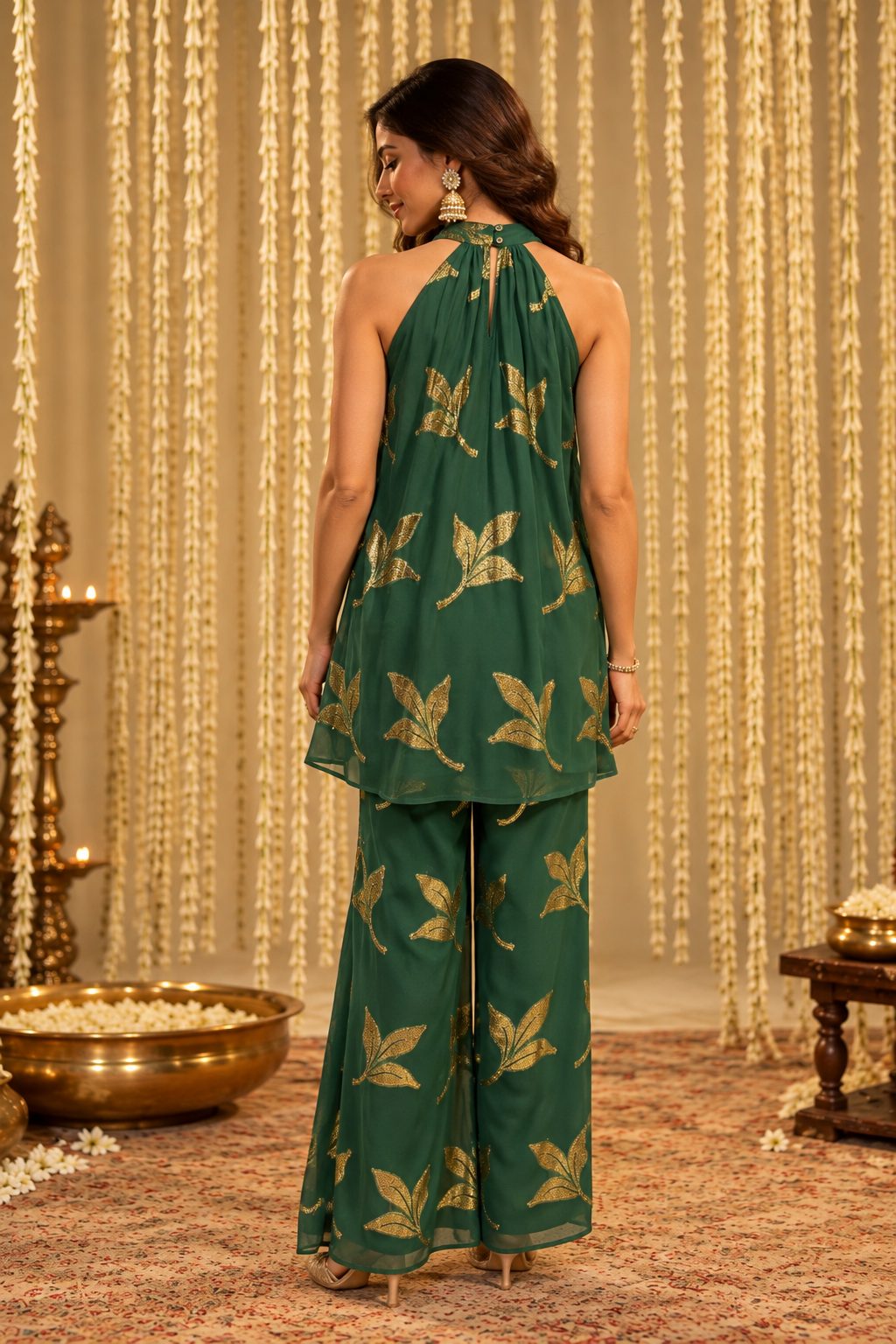 Green Shimmer Co-Ord Set