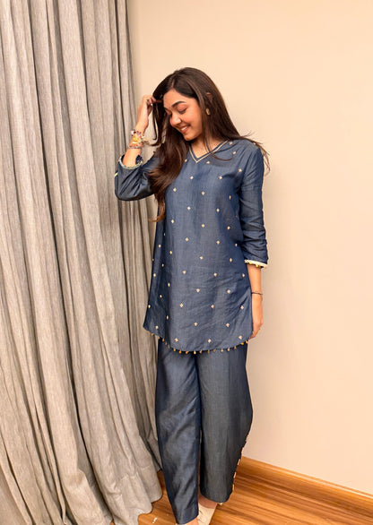Midnight Embroidered Co-ord Set
