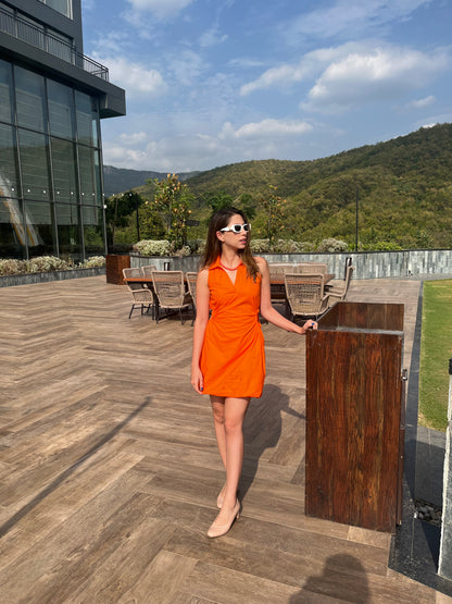 Tangerine Short Dress