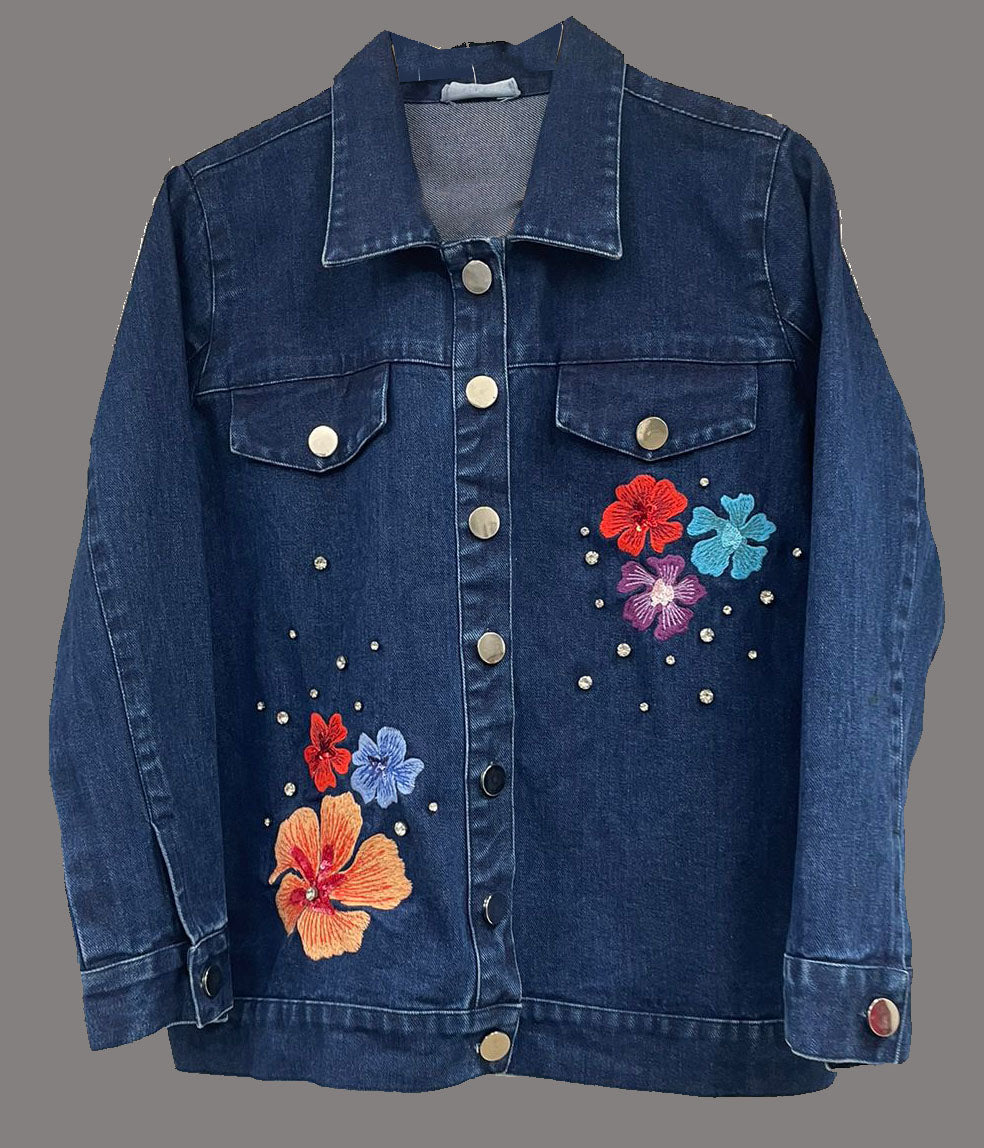 Denim bloom jacket