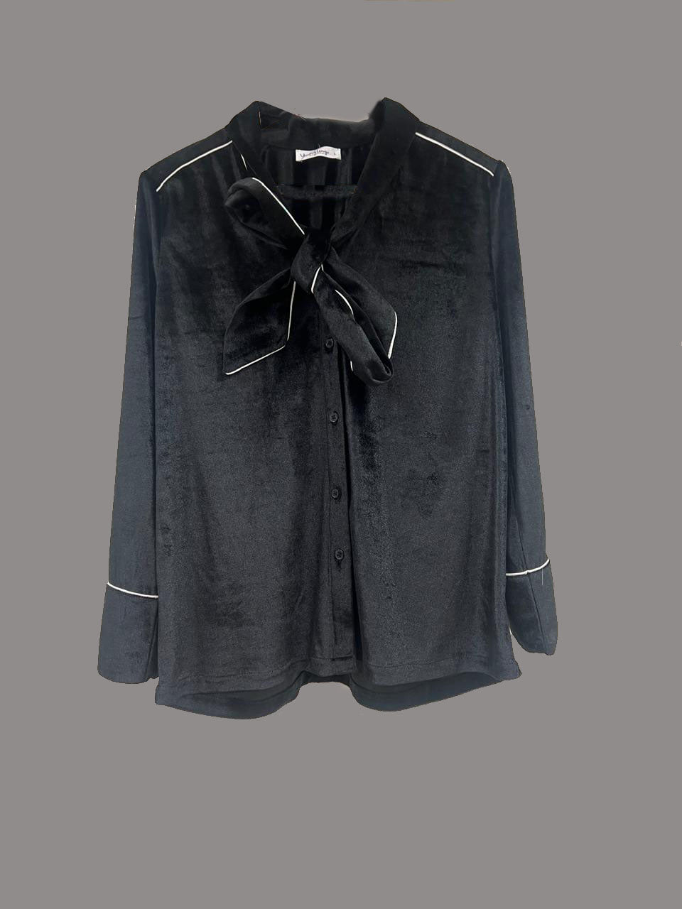 Black velvet shirt