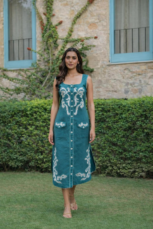 Seafoam Symphony Shirt Dress