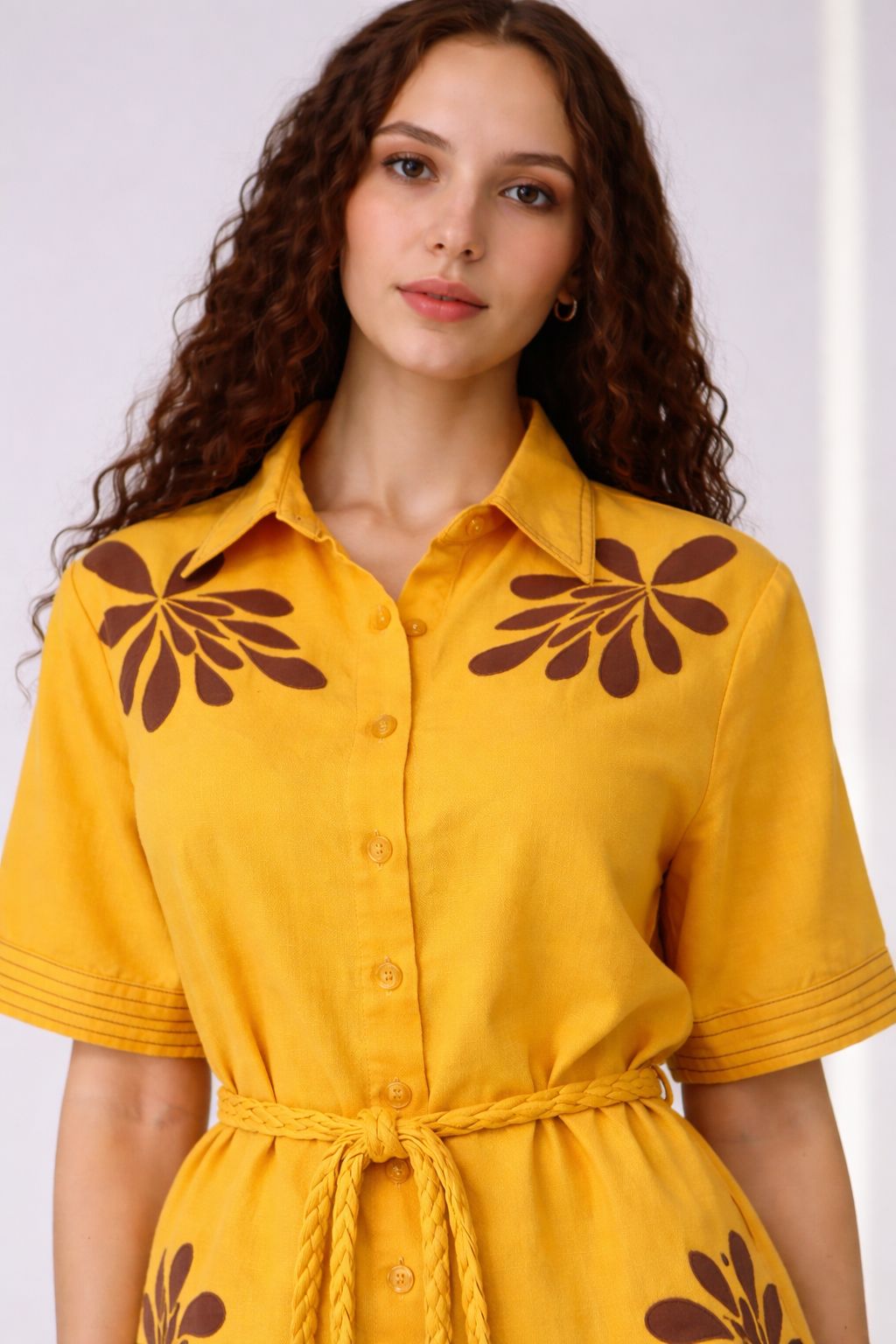 Sunburst bloom tie-up playsuit