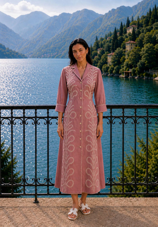 Serene Embroidered Dress