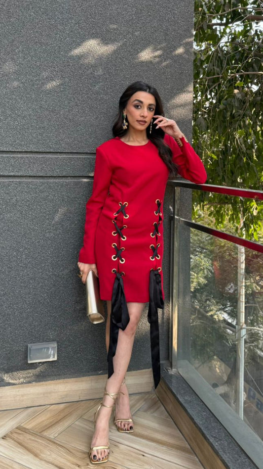 Mahek jain in our corset tie dress