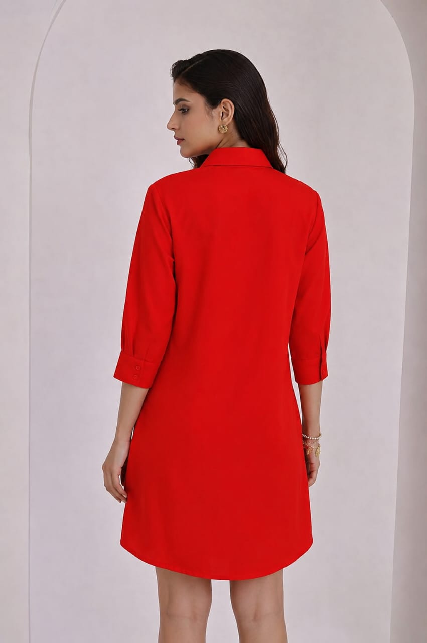 Scarlet Whisper Tunic-Dress