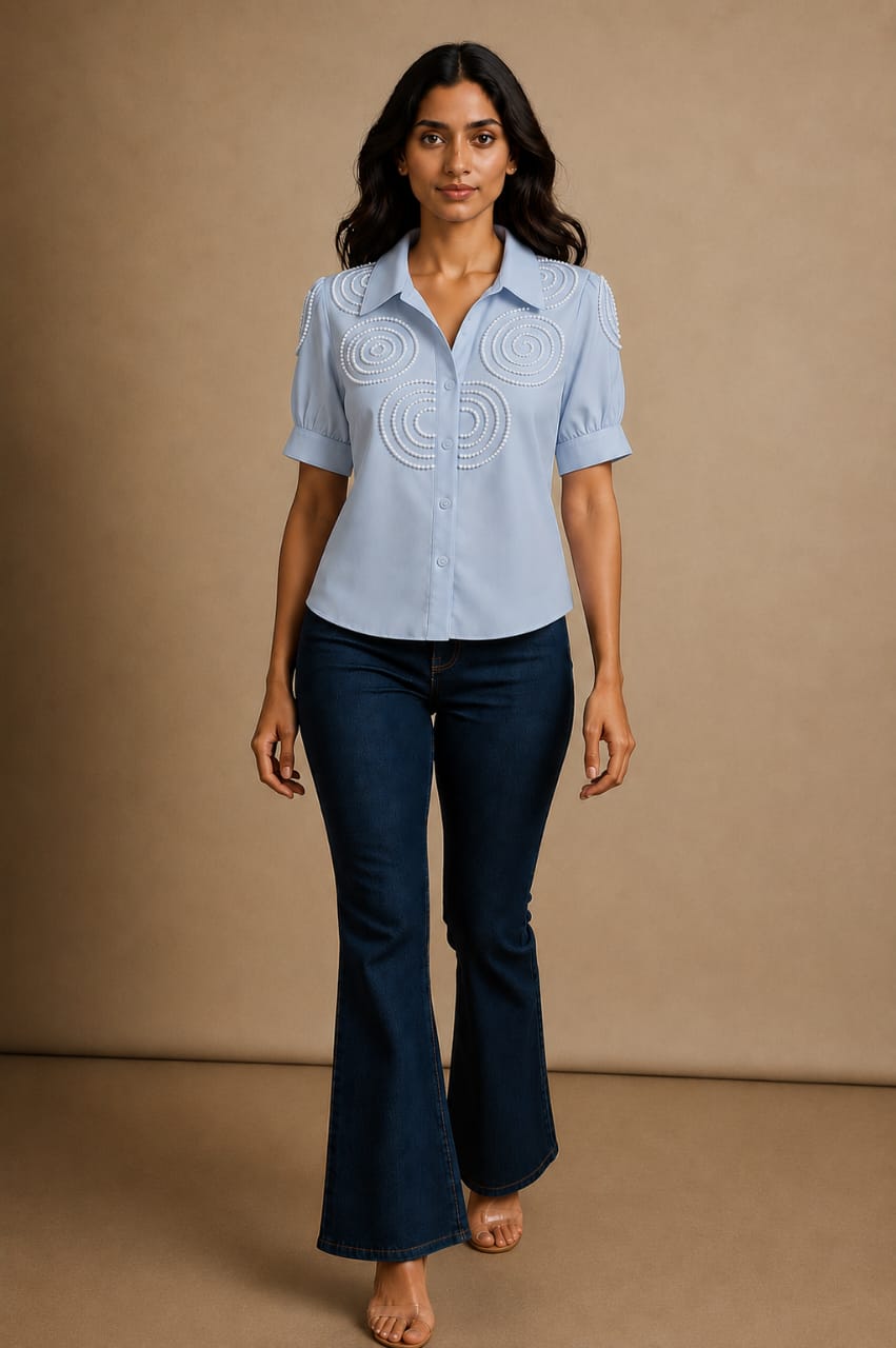 Beaded Bloom Shirt