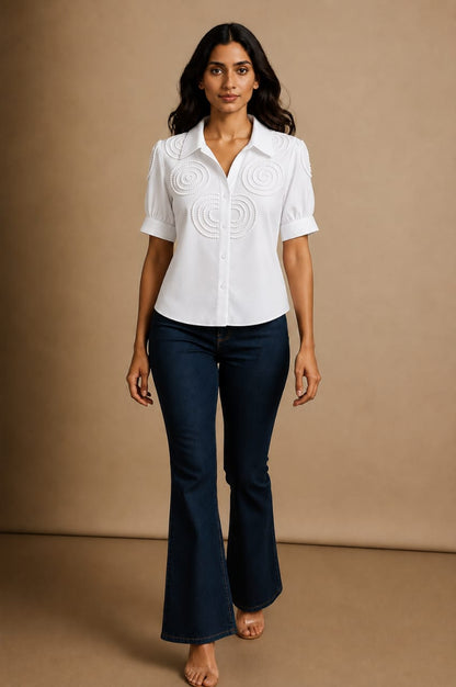 Beaded Bloom Shirt