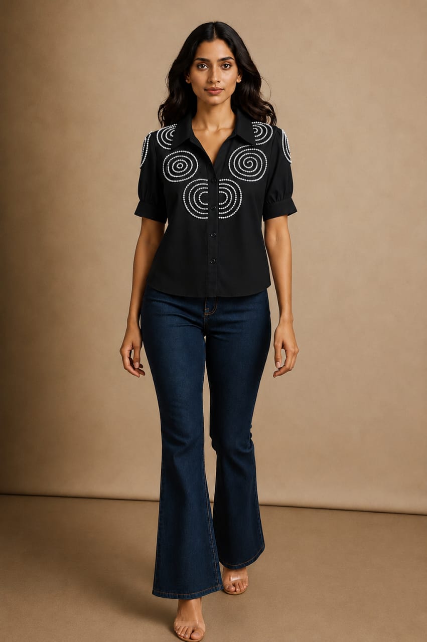 Beaded Bloom Shirt