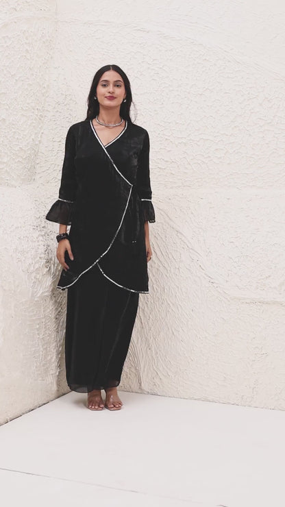 Black lace co-ord set