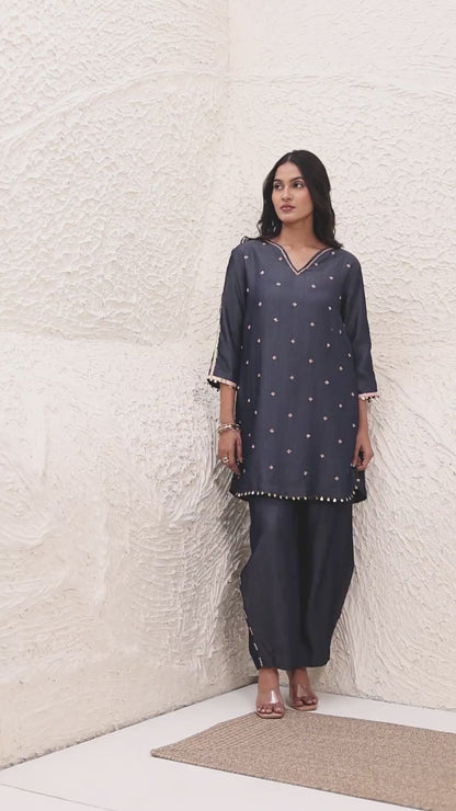 Midnight Embroidered Co-ord Set