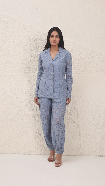 Blue Lace Co-ord Set