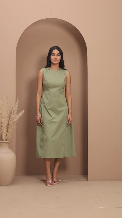 Green sage dress