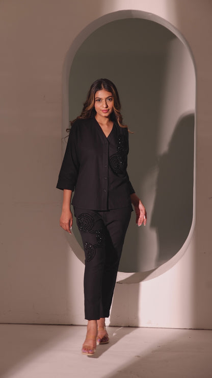 Beaded Noir Set