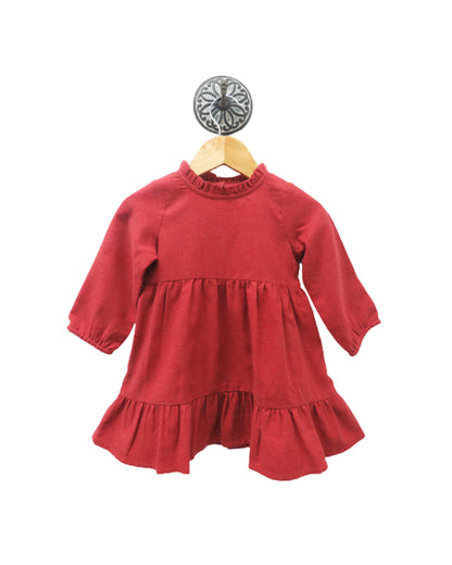 THE PERFECTLY SOFT AND COZY WINTER DRESS IN A BRICK RED