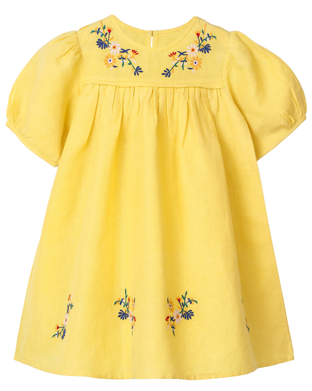 LINEN DRESS IN A VIBRANT YELLOW