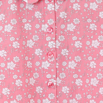 Pink Floral Printed Shirt