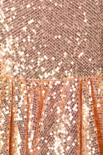 ROSE SEQUIN FESTIVE EDITION WITH A SOFT NET  FRILL