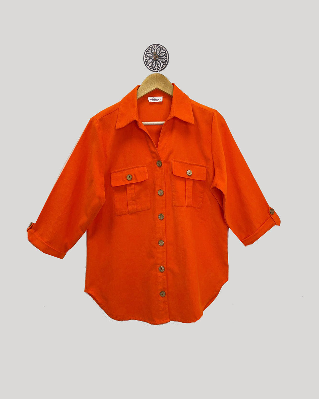 CORDUROY SHIRT WITH WOODEN BUTTONS