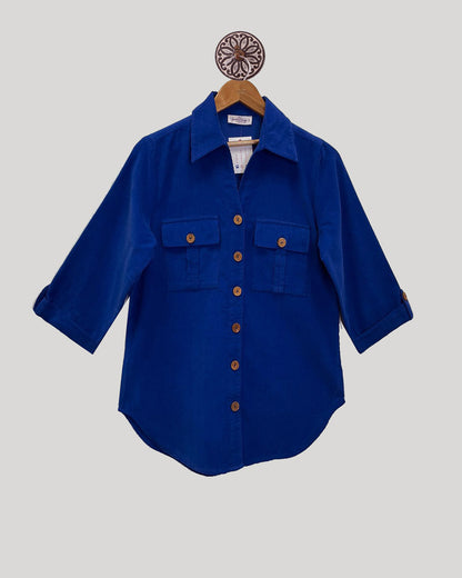 Corduroy Shirt With Wooden Buttons