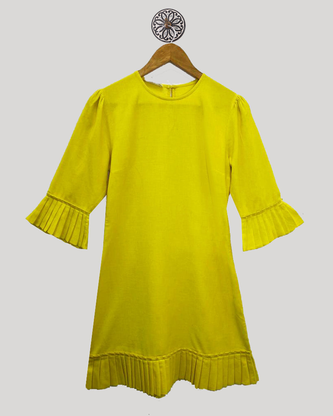 Yellow Corduroy Dress