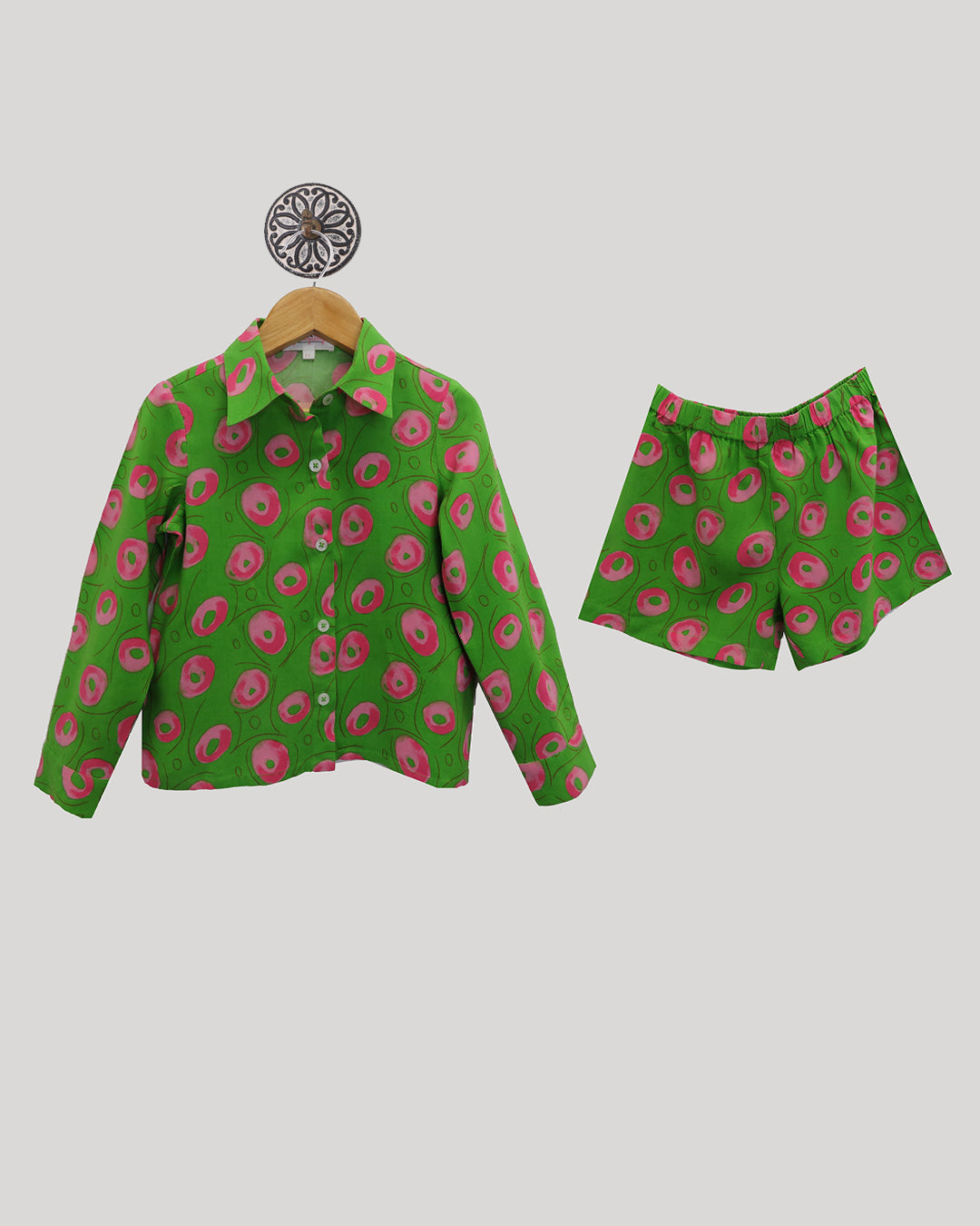 Green Donut Printed Coord Set