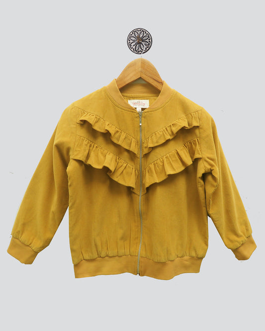 YELLOW SOFT AND COZY WINTER JACKET