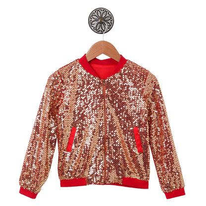 SHINY DISCO BALL RED CHRISTMAS AND NEW YEAR EVE JACKET